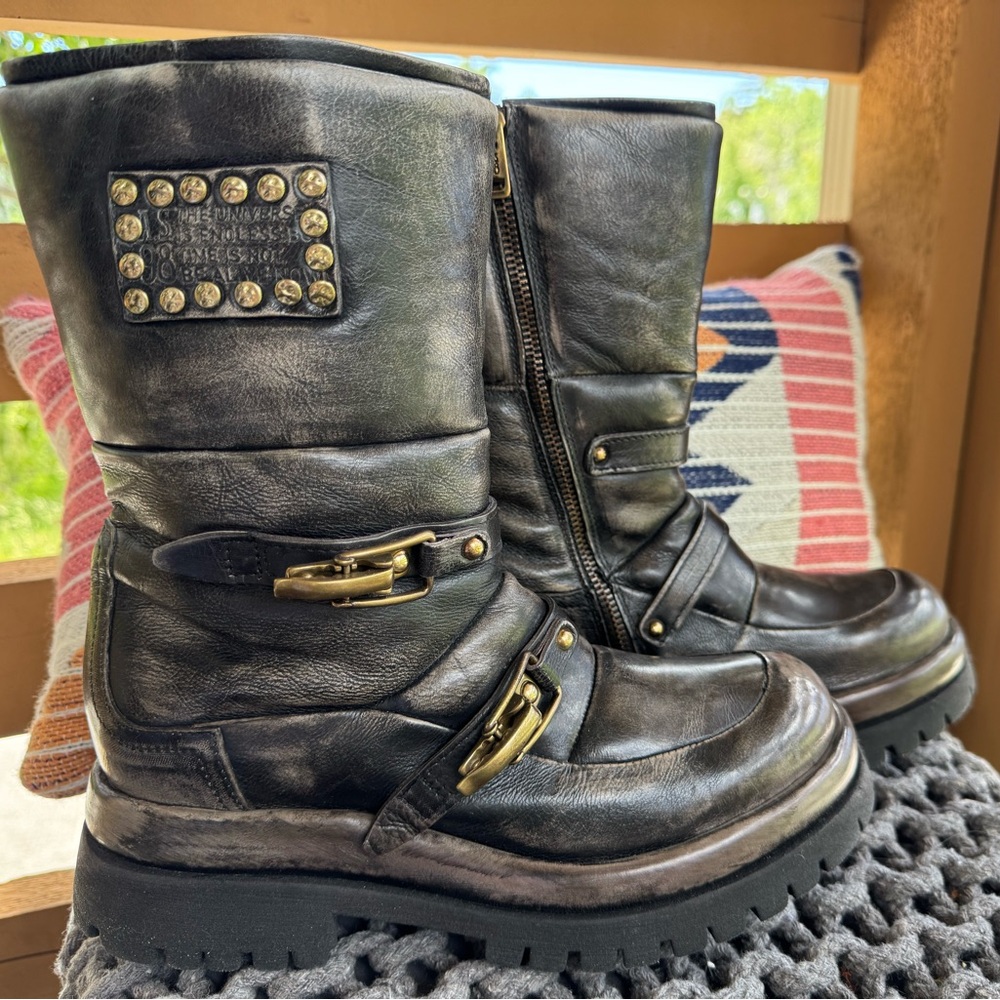 37/6.5-7 NEW AS98 DISTRESSED ICE MONSTER COMBAT BOOT
